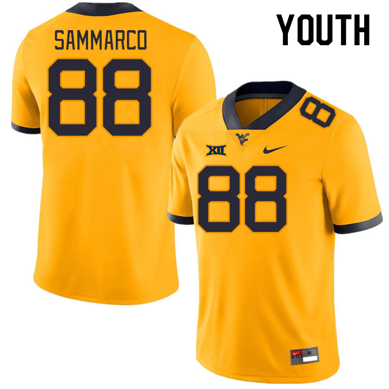 Youth #88 Jack Sammarco West Virginia Mountaineers College Football Jerseys Stitched Sale-Gold